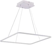 Lampy sufitowe - Mdeco LAMPA wisząca MDECO SLIM/000014/4000/W kwadratowa OPRAWA metalowa LED 26W 4000K zwis ramka biała - miniaturka - grafika 1