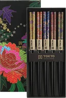 Zestawy do sushi - Tokyo Design Studio Zestaw drewnianych pałeczek Gift Box Peony Flower 22,5cm - 5 par - Tokyo Design Studio 17866 - miniaturka - grafika 1