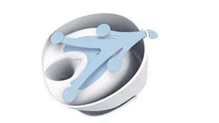 Bebe Angel Bebe Angel, Otwierane krzesełko do kąpieli, Szary - Inne akcesoria do pielęgnacji dzieci - miniaturka - grafika 5