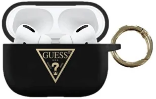 Guess Guess GUACAPLSTLBK Silikonowe etui Triangle Logo AirPods Pro czarny GUACAPLSTLBK - Inne akcesoria audio-wideo - miniaturka - grafika 2