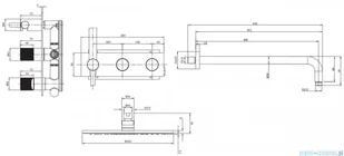 Omnires Contour system prysznicowy podtynkowy antracyt SYSCT10AT | - Baterie wannowe i prysznicowe - miniaturka - grafika 2