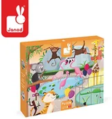 Klocki - Janod Puzzle sensoryczne 20 elementów Wycieczka do zoo, - miniaturka - grafika 1