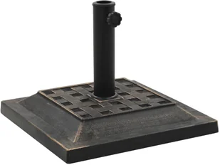 vidaXL Podstawa pod parasol, kwadratowa, żywica, 12 kg, brąz - Pozostałe meble ogrodowe - miniaturka - grafika 2