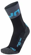 Koszulki sportowe męskie - UYN UYN męskie Cycling Light Socks Rajstopy męskie, czarny/szary/indygo Bunting, 35/38 S100082 - miniaturka - grafika 1