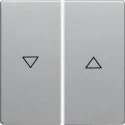 Wyłączniki światła i elektryczne - Berker ""KLAWISZ PODWÓJNY """"STRZAŁKA"""" ALUMNIUM Q1 Q3 Q7 16256084"" - miniaturka - grafika 1