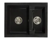 Zlewozmywaki - Brado Zlewozmywak granitowy YOGI czarny nakrapiany yogiczn - miniaturka - grafika 1