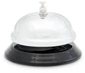 Pozostałe akcesoria barmańskie - Relaxdays 10013993 dzwonek do stołu Hotel kuchni, chromowany 10013993 - miniaturka - grafika 1
