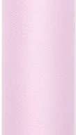 Pasmanteria - PartyDeco Tiul gładki, różowy jasny pastel, 0,15 x 9 m TIU15-081J - miniaturka - grafika 1