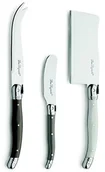 Noże kuchenne - Lou Laguiole 2511 mwwa00cs7 noże do sera, 3 jednostek, ze stali nierdzewnej, srebrny, 27,2 x 14,2 x 2 cm 2511MWWA00CS7 - miniaturka - grafika 1