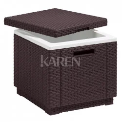 KETER Pufa ogrodowa KETER Ice Cube 209457 Brązowy - Skrzynie ogrodowe - miniaturka - grafika 2