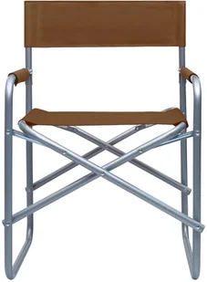 vidaXL Krzesła reżyserskie, 2 szt., stalowe, brązowe - Fotele i krzesła ogrodowe - miniaturka - grafika 3
