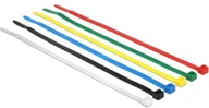 Kanały kablowe - Delock 18626 opaska kablowa Nylon Czarny, Niebieski, Zielony, Czerwony, Przezroczysty, Żółty 200 szt. - miniaturka - grafika 1
