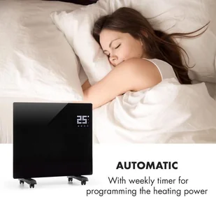 Klarstein Klarstein Bornholm Single Smart, grzejnik konwekcyjny, 1000 W, sterowanie przy użyciu aplikacji, czarny ACO7-BrnhlmSnglSmrtB - Ogrzewanie przenośne - miniaturka - grafika 6