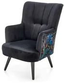 Fotele - Halmar Fotel PAGONI Czarny V-PL-PAGONI-FOT-CZARNY - miniaturka - grafika 1