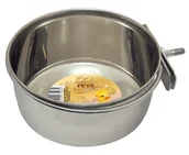 Miski dla psów - Miska Metalowa Przykręcana Do Klatki Psów 560ml - miniaturka - grafika 1