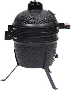 vidaXL Lumarko Ceramiczny grill kamado z wędzarnią, 2-w-1, 56 cm, czarny! 316093 - Grille - miniaturka - grafika 7