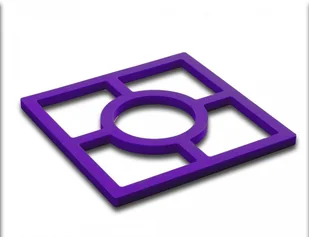 Ibili Podkładka silikonowa 776900 do kuchenki mikrofalowej, fioletowa 776900 - Podstawki pod garnki - miniaturka - grafika 2