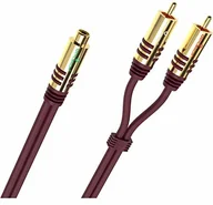 Kable - Oehlbach NF Y-Sub AD Y adapter cinch (w) na 2 x cinch (subwoofer Cinch-Y, 2 x wtyczka cinch na 1 x gniazdo cinch) 20 cm bordowy D1C20560 - miniaturka - grafika 1