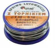 Akcesoria do lutowania - Cynel Cyna z topnikiem 100g 2,0mm Sn60Pb40 0,1kg - miniaturka - grafika 1