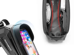 RockBros Etui torba sakwa na rower uchwyt na telefon na ramę RockBros B68 Czarne 9970X1 - Etui i futerały do telefonów - miniaturka - grafika 10