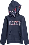 Bluzy dla dziewczynek - Roxy bluza ęca HOPE YOU KNOW HOODIE Mood Indigo BSP0 - miniaturka - grafika 1