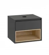 Szafki łazienkowe - Excellent TUTO Szary/Dąb Szafka z blatem pod umywalkę nablatową 60 cm prod Excellent MLEX.0102.600.GRBL MLEX.0102.600.GRBL - miniaturka - grafika 1