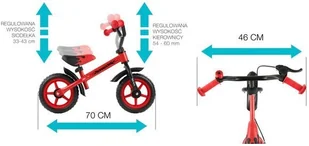 Milly Mally     Dragon z hamulcem pomarańczowo-niebieski - Rowerki biegowe - miniaturka - grafika 10