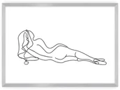 Plakaty - Dekoria Dekoria Plakat Figure Line III 100 x 70 cm Ramka Srebrna 223G-000-39 - miniaturka - grafika 1