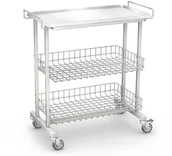 Meble i wyposażenie gabinetów medycznych - Ztm Tech-med C-01/A-KO wózek oddziałowy ze stali kwasoodpornej C-03-B2K-66-KO - miniaturka - grafika 1