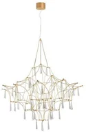 Lampy sufitowe - Luces Exclusivas Wisząca LAMPA designerska SALAMANCA LE41324 Luces Exclusivas kryształowy żyrandol LED 20W 3000K do salonu złoty - miniaturka - grafika 1