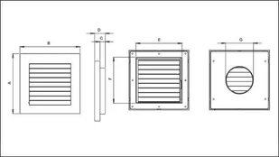 Dospel KRATKA WENTYLACYJNA IMPERIO Z ŻALUZJĄ MECHANICZNĄ 140*210MM - Kratki wentylacyjne - miniaturka - grafika 4