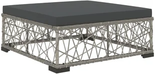 vidaXL 5 częściowy zestaw wypoczynkowy do ogrodu poduszki rattan PE szary 46808 46808 - Meble ogrodowe - miniaturka - grafika 7