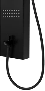 Corsan Panel prysznicowy Led Kaskada A013A czarny z oświetleniem termostatem i wylewką A-013ATW NEW LED CZARNY WY - Panele prysznicowe - miniaturka - grafika 3