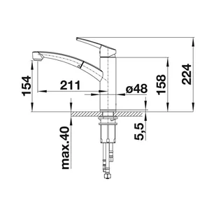 Blanco NEA-S biały 520300 - Baterie kuchenne - miniaturka - grafika 3