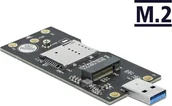Akcesoria do komputerów stacjonarnych - Delock Przejściówka USB 3.0 Typ-A na M.2 Key B z gniazdem SIM 63166 63166 - miniaturka - grafika 1
