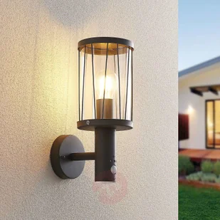 Lindby Lindby Yonan kinkiet zewnętrzny z czujnikiem - Lampy ogrodowe - miniaturka - grafika 2