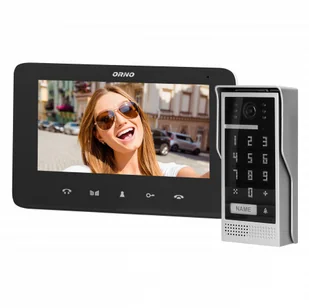 Zestaw wideodomofonowy, bezsłuchawkowy, kolor, LCD 7 , interkom, z szyfratorem, natynkowy, czarny, SCUTI OR-VID-VP-1073/B - Wideodomofony - miniaturka - grafika 2