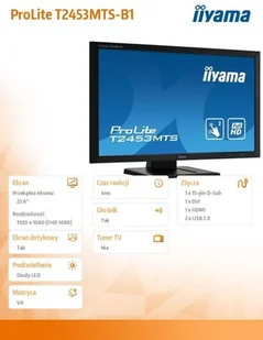 IIYAMA ProLite T2453MTS-B1 24" czarny - Monitory - miniaturka - grafika 18