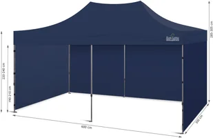 Home&Garden Namiot handlowy 600 x 300 cm granatowy 794224 - Pawilony ogrodowe - miniaturka - grafika 3