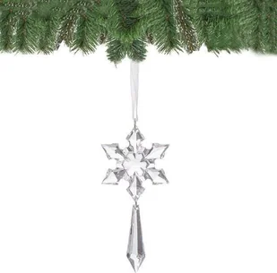 Kryształki bombki choinkowe śnieżynki sopelek 12,5 cm CA0077 - Bombki - miniaturka - grafika 2