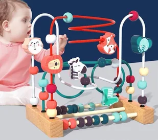 NICEKIDS DREWNIANY Labirynt edukacyjny Zoo przeplatanka KZ0920 - Zabawki interaktywne dla dzieci - miniaturka - grafika 13