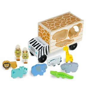 Sorter z drewna Ciężarówka Safari dla dzieci 9el. - Samochody i pojazdy dla dzieci - miniaturka - grafika 2