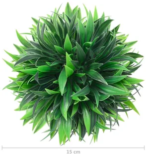 vidaXL Kule sztucznego bukszpanu, 4 szt., 15 cm 315471 - Sztuczne kwiaty - miniaturka - grafika 4