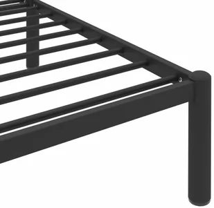 vidaXL Rama łóżka, czarna, metalowa, 90 x 200 cm - Łóżka - miniaturka - grafika 13