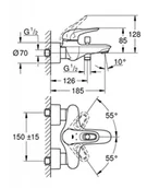 Baterie wannowe i prysznicowe - Grohe Eurostyle chrom 33591003 - miniaturka - grafika 1