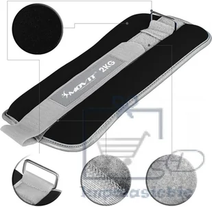 Movit Neoprenowe ciężarki mankiety odblaskowe - 2 x 2 kg - Pozostały sprzęt siłowy - miniaturka - grafika 19