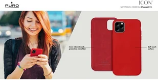 PURO Icon Cover do iPhone 11 Pro czerwony IPCX19ICONRED - Etui i futerały do telefonów - miniaturka - grafika 5