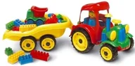 Samochody i pojazdy dla dzieci - Zestaw Traktor z Przyczepą + Figurka + Klocki - miniaturka - grafika 1