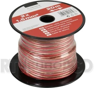 Vivanco Kabel głośnikowy 2 x 1.5mm2 20m 46823) Transparentny 2 x 1.5mm2 20m 46823) Transparentny - Kable - miniaturka - grafika 2
