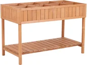 Pozostałe akcesoria do uprawy roślin - Outsunny Outsunny STOLIK NA ROŚLINY SKRZYNIA 8 PRZEGRÓDEK Z ODPŁYWEM JODŁA - miniaturka - grafika 1